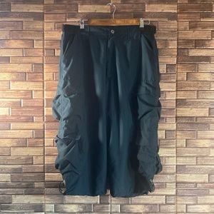 Mens Large EUC Vintage 90’s JUST4 Navy Blue Cargo Polyester Shorts